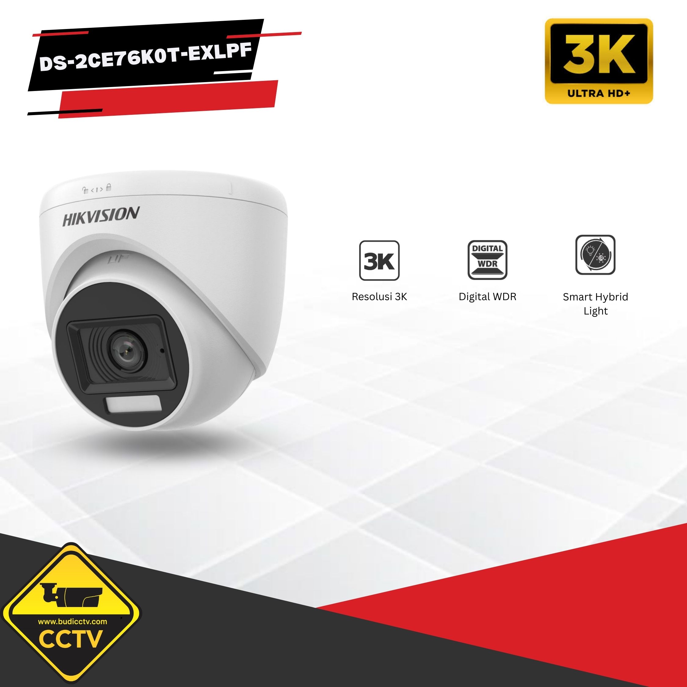 KAMERA HIKVISION INDOOR 5MP DS-2CE76K0T-EXLPF