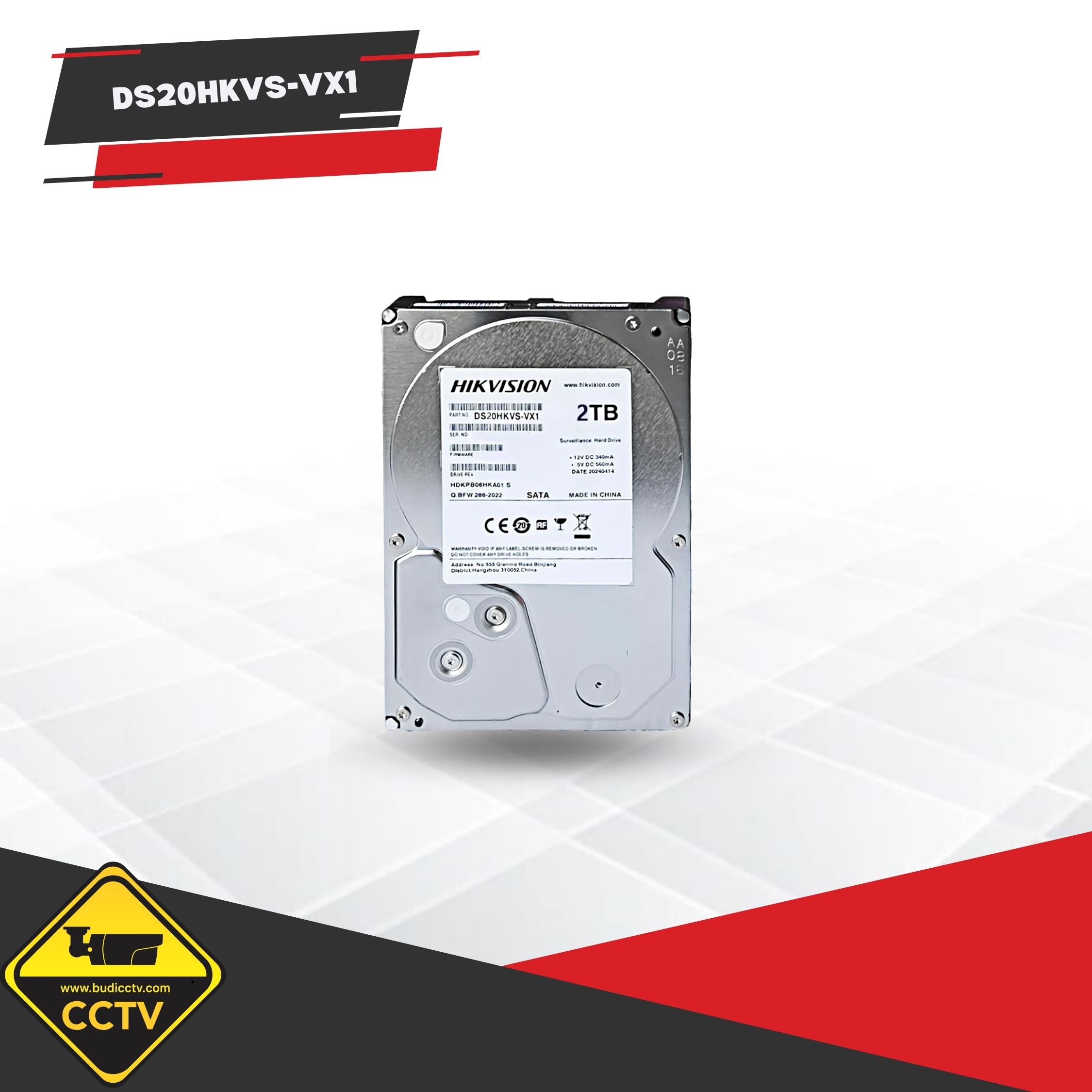 HARDDISK HIKVISION 2TB DS20HKVS-VX1
