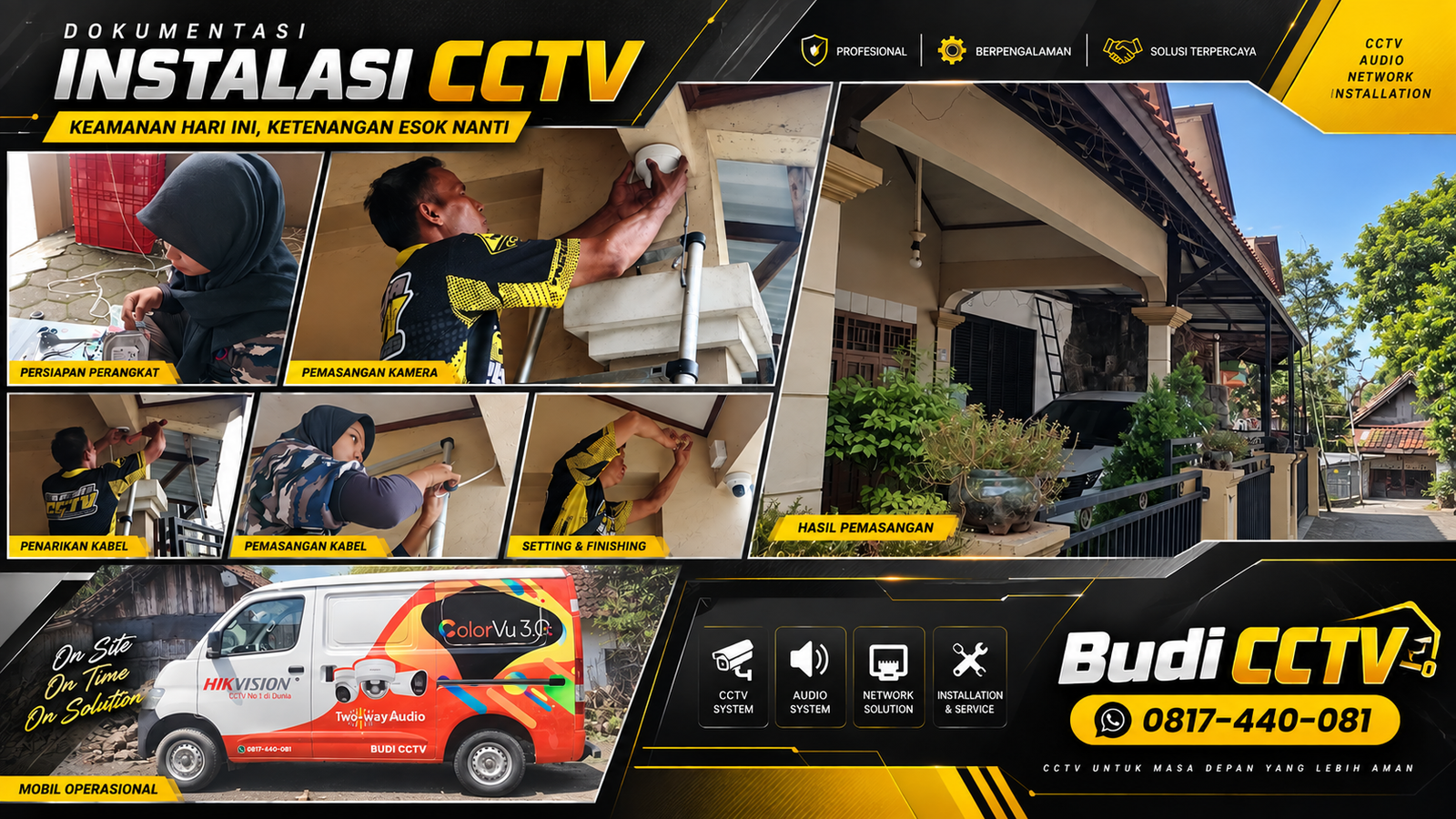 Pemasangan CCTV HiLook IP Camera di Cirebon
