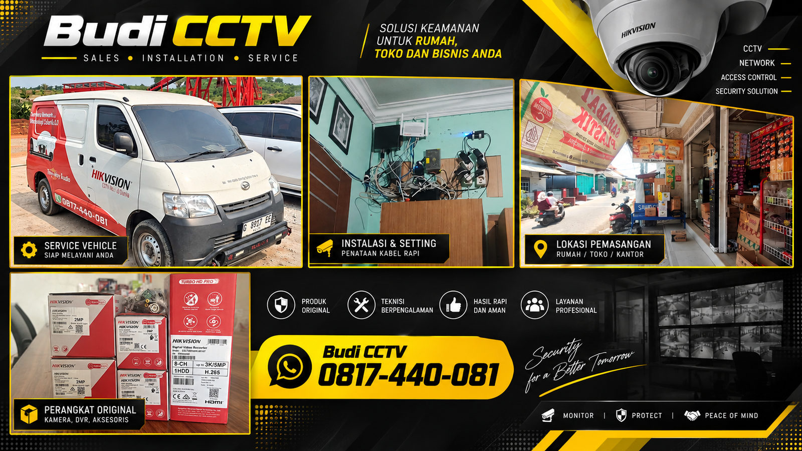Pemasangan CCTV Hikvision di Toko Sembako Cirebon