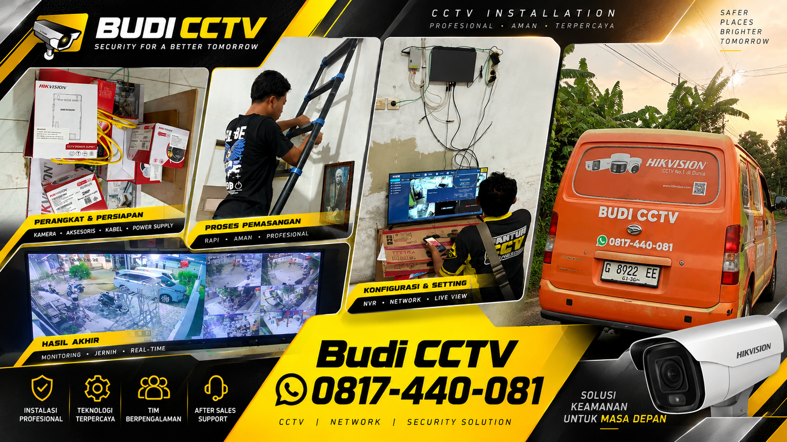 Pemasangan CCTV Hikvision di Gudang Cirebon dengan Sistem Pengawasan 24 Jam
