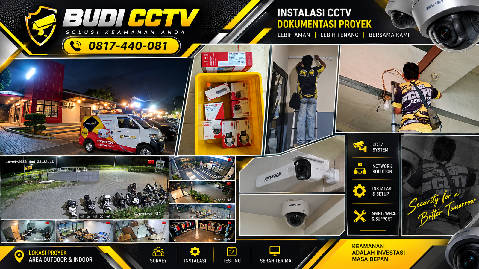 Pemasangan CCTV Hikvision Kafe Cirebon, Tingkatkan Keamanan Usaha Kuliner