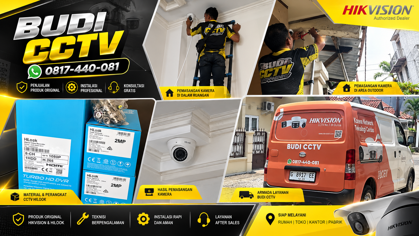 Pemasangan CCTV Hilook di Cirebon untuk Rumah dengan Jangkauan Kamera Optimal