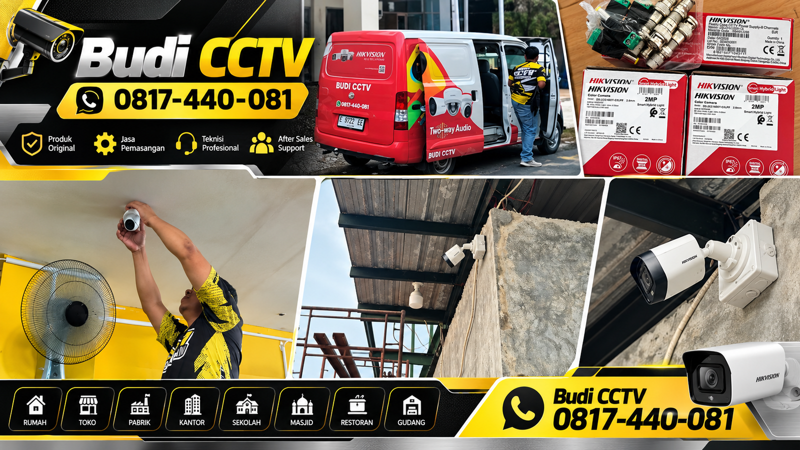 Instalasi CCTV Hikvision di Cirebon untuk Pengamanan Gudang